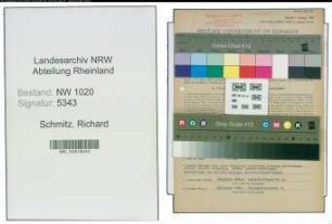 Entnazifizierung Richard Schmitz , geb. 06.02.1893 (Werkmeister)