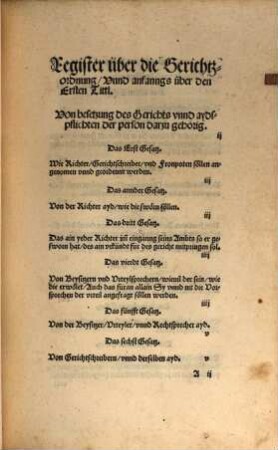 Gerichtzordnung Jm[m] Fürstenthumb Obern vnd Nidern Bayrn, Anno 1520 auffgericht : [zů München an sanndt Jörgen tag, des Jars alls man zallte ... Fünffzehenhundert vnnd jm[m] zwaintzigisten]