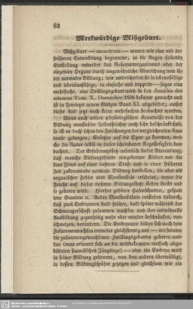 Merkwürdige Mißgeburt