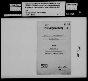 Einrichtung von Kraftomnibuslinien Helmstadt - Rappenau - Bonfeld und Hüffenhardt - Siegelsbach - Wimpfen