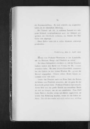 Hamburg, den 22. April 1905