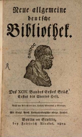 Neue allgemeine deutsche Bibliothek. 94. 1804