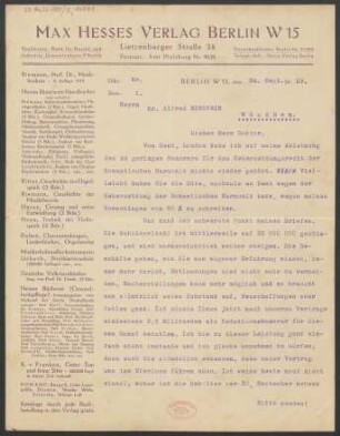 Brief an Alfred Einstein : 24.09.1923
