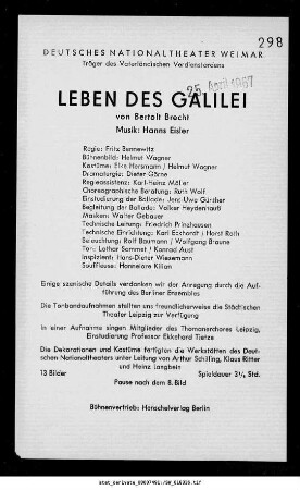 Leben des Galilei