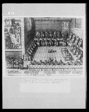 Brüssel, Parlamentssitzung unter König Philipp in Brüssel am 10. Juni 1559