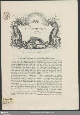 2.1887/88,4: Vereinsmitteilungen