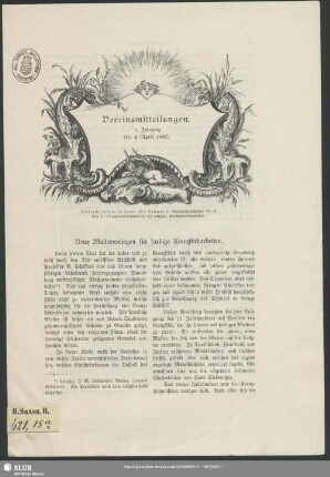 2.1887/88,4: Vereinsmitteilungen