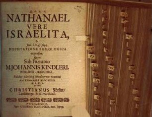Nathanael vere Israelita : ex Joh. I, 45. seqq. disputatione philol. expensus