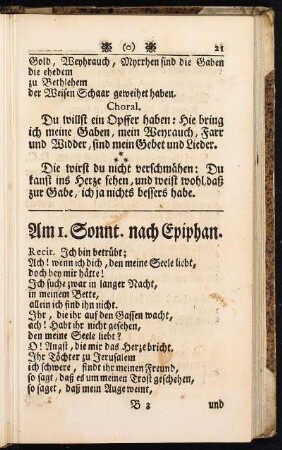 Am 1. Sonnt. nach Epiphan.