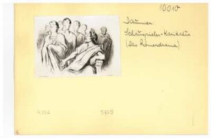 Honore Daumier (1808-1879). Schauspieler-Karikatur (Das Römerdrama)