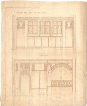 Pfann, Paul; Paris (Frankreich); Welt-Ausstellung - Wandabwicklungen