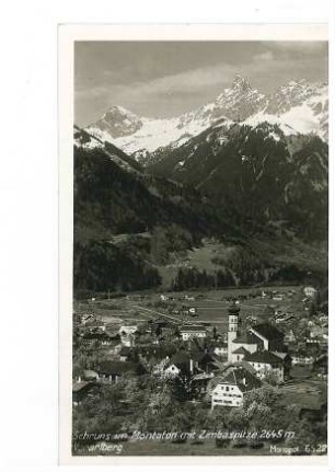 Schruns im Montafon mit Zimbaspitze (2645 m)