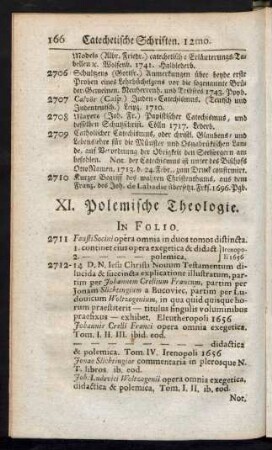 XI. Polemische Theologie