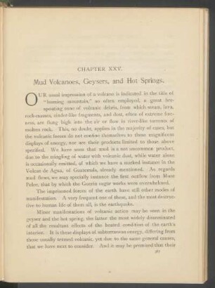 Chapter XXV. - Mud volcanoes, geysers, and hot springs.
