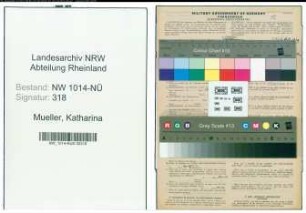 Entnazifizierung Katharina Mueller , geb. 21.10.1921 (Haushaelterin)