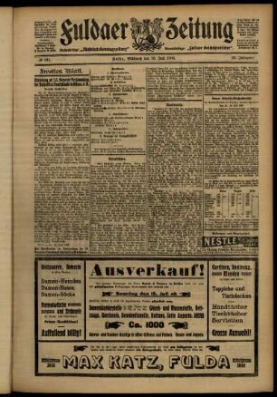 Zweite Ausgabe vom Mittwoch, den 18. Juli 1906.