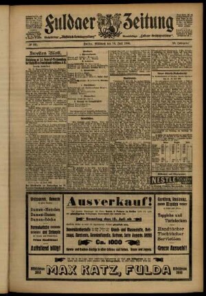 Zweite Ausgabe vom Mittwoch, den 18. Juli 1906.
