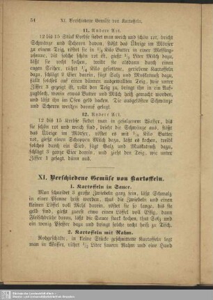XI. Verschiedene Gemüse von Kartoffeln