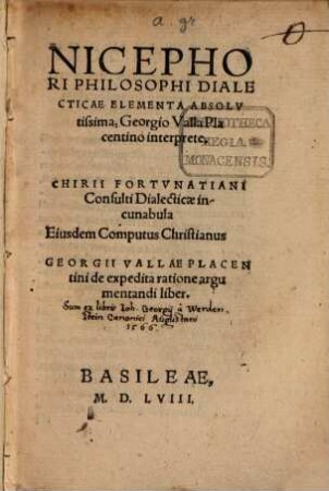 Dialecticae elementa absolutissima