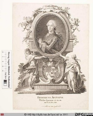 Bildnis Friedrich August III. (I.) der Gerechte, Kurfürst (1806 König) von Sachsen (reg. 1763/68)-1827)