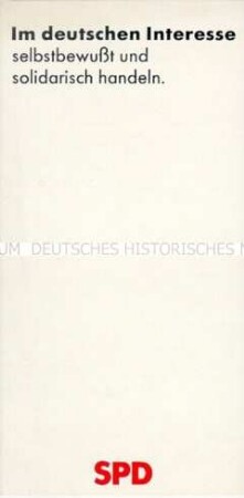 Materialsammlung zum Wahlkampf der SPD 1983