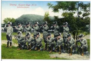 Torgau. Thür.-Hus.-Regim. Nr. 12 - Gefechtsschießen