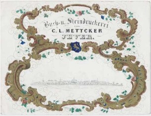 "Buch- und Steindruckerei von C.L. Mettcker JEVER"