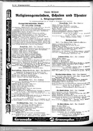 Vierter Abschnitt. Religionsgemeinden, Schulen und Theater