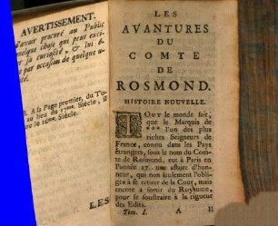 Les Avantures Du Comte De Rosmond, 1