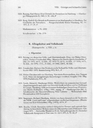 8. Alltagskultur und Volkskunde