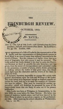 The Edinburgh review, or critical journal, 50. 1829/30 (1830)