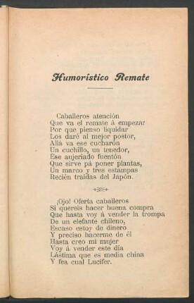 Humorístico remate