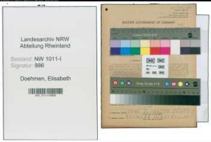 Entnazifizierung Elisabeth Doehmen , geb. 10.04.1895 ()