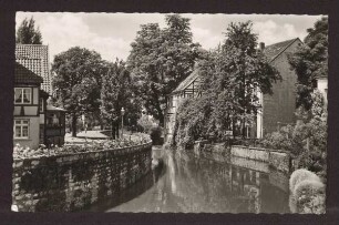 Wallgraben und Wall. Detmold, Blick von der Brücke am Hornschen Tor