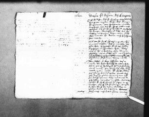 Erlass vom 13. Juli 1621 (Folio); Entwurf des Berichts (Folio Doppelblatt); Notizen (Oktav, Quart)