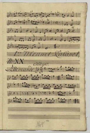 20. Anonymus, Allemande, F-Dur