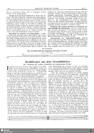 Rechtsfragen aus dem Geschäftsleben