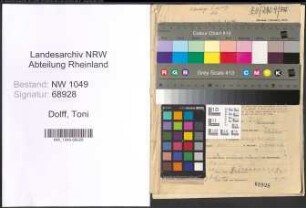 Entnazifizierung Toni Dolff , geb. 08.10.1896 (Landwirt)