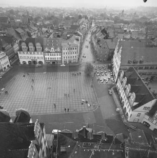 Marktplatz von Naumburg : Blickrichtung Osten