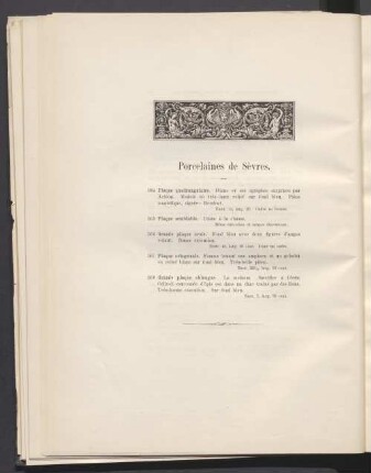Porcelaines de Sèvres