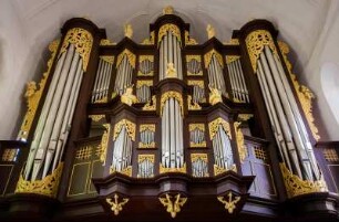 Deutschland. Niedersachsen. Stade. Kirche Ss Cosmae et Damiani zu Stade. Orgel von Berendt Huss und Arp Schnitger
