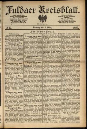 Ausgabe vom Dienstag, den 03. März 1896.