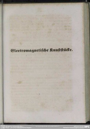 Electromagnetische Kunststücke