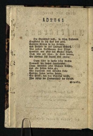 Die Menschheit hofft ...