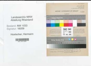 Entnazifizierung Hermann Hoelscher , geb. 18.02.1912 (Tankwart)
