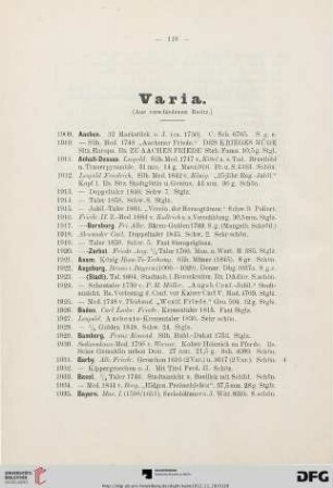 Varia (Nr. 1909-2405)