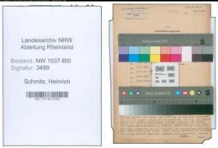 Entnazifizierung Heinrich Schmitz , geb. 06.02.1888 ()