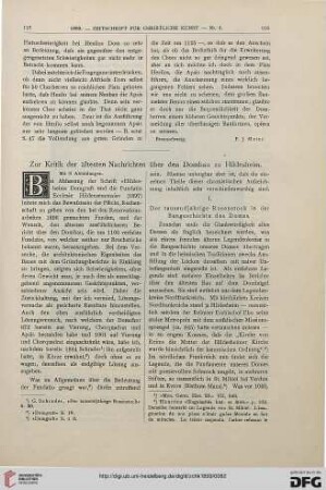 Zur Kritik der ältesten Nachrichten über den Dombau zu Hildesheim, [1]