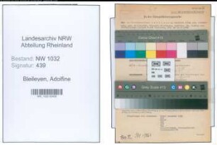 Entnazifizierung Adolfine Bleileven , geb. 06.08.1894 ()