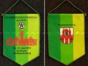 Wimpel von den "19. Arbeiterfestspielen der DDR"